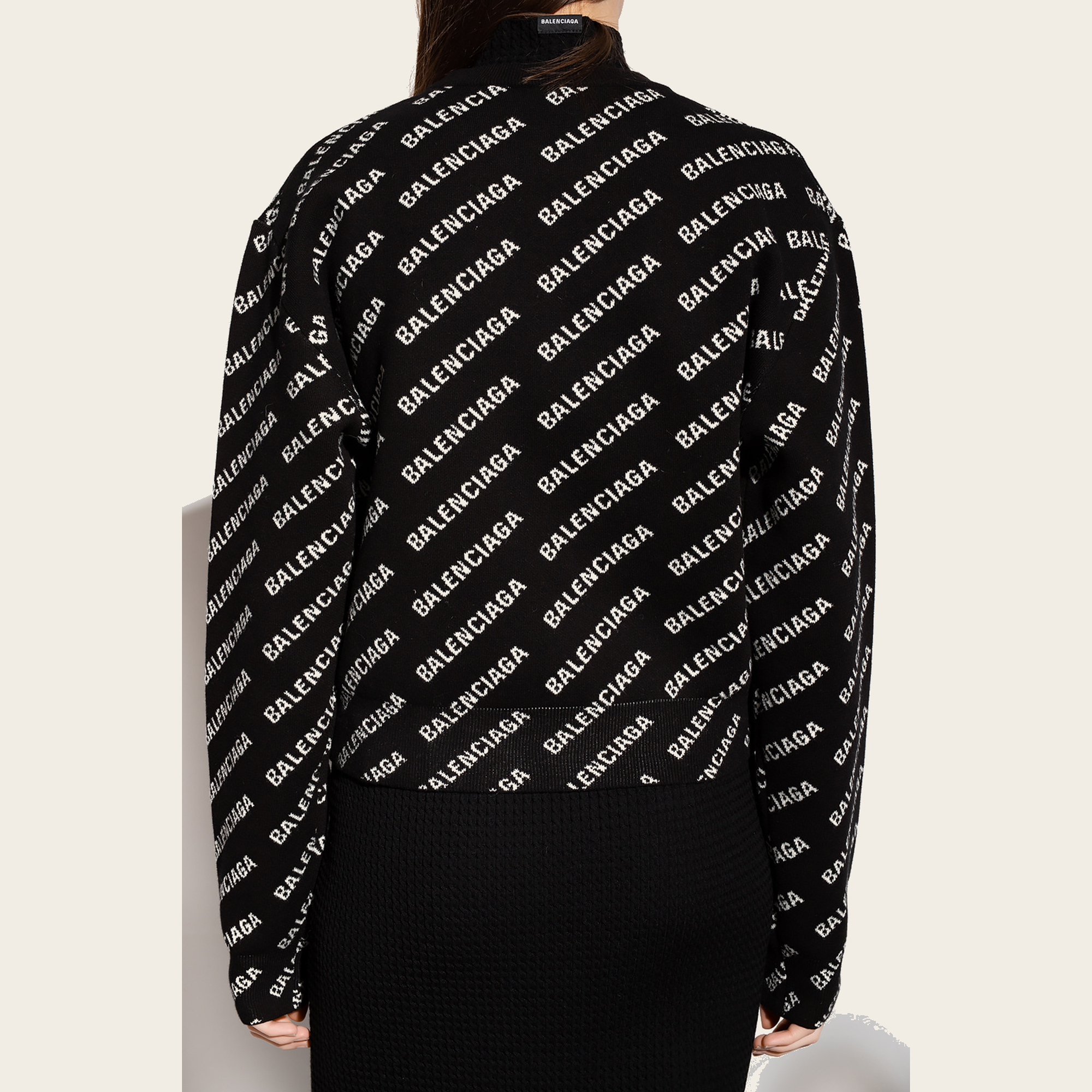 Balenciaga Jacquard all over logo knitwear