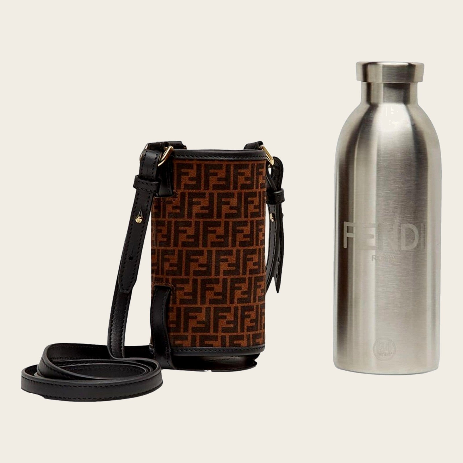 Fendi FF Jacquard Bottle with Holder