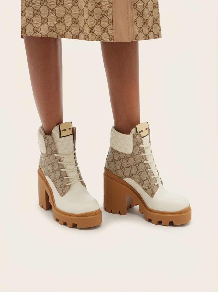 Gucci GG Supreme Up Ankle Boots — lifestyle