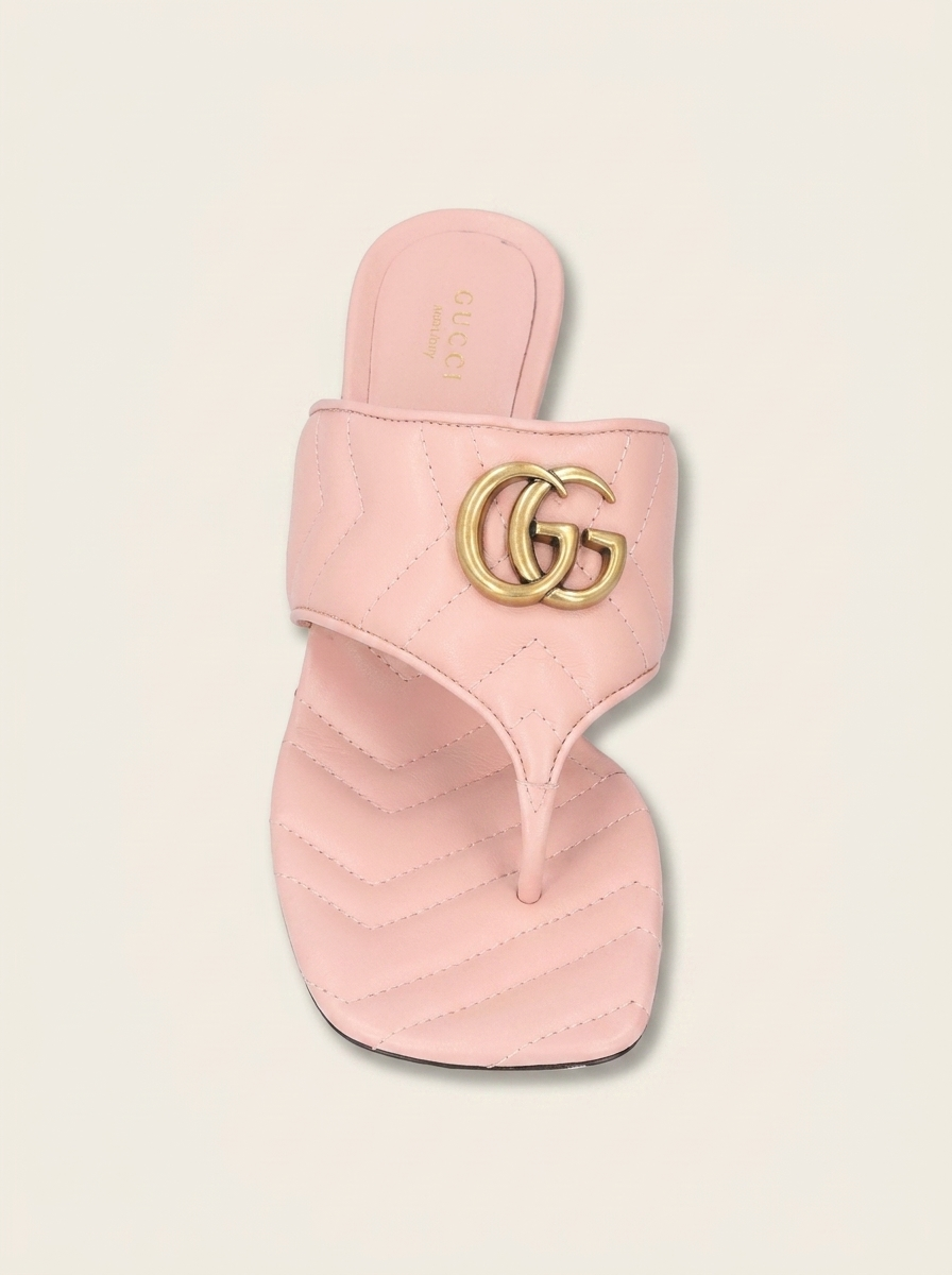 Gucci Heeled Double G Thong Sandal — view 2