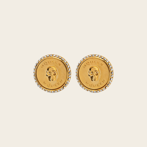 Alexander McQueen Skull Earrings — pair front