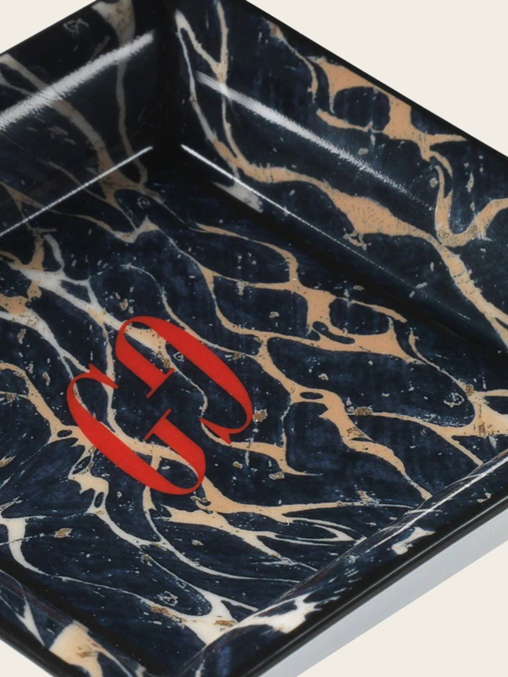 Gucci Marble Print Logo Tray