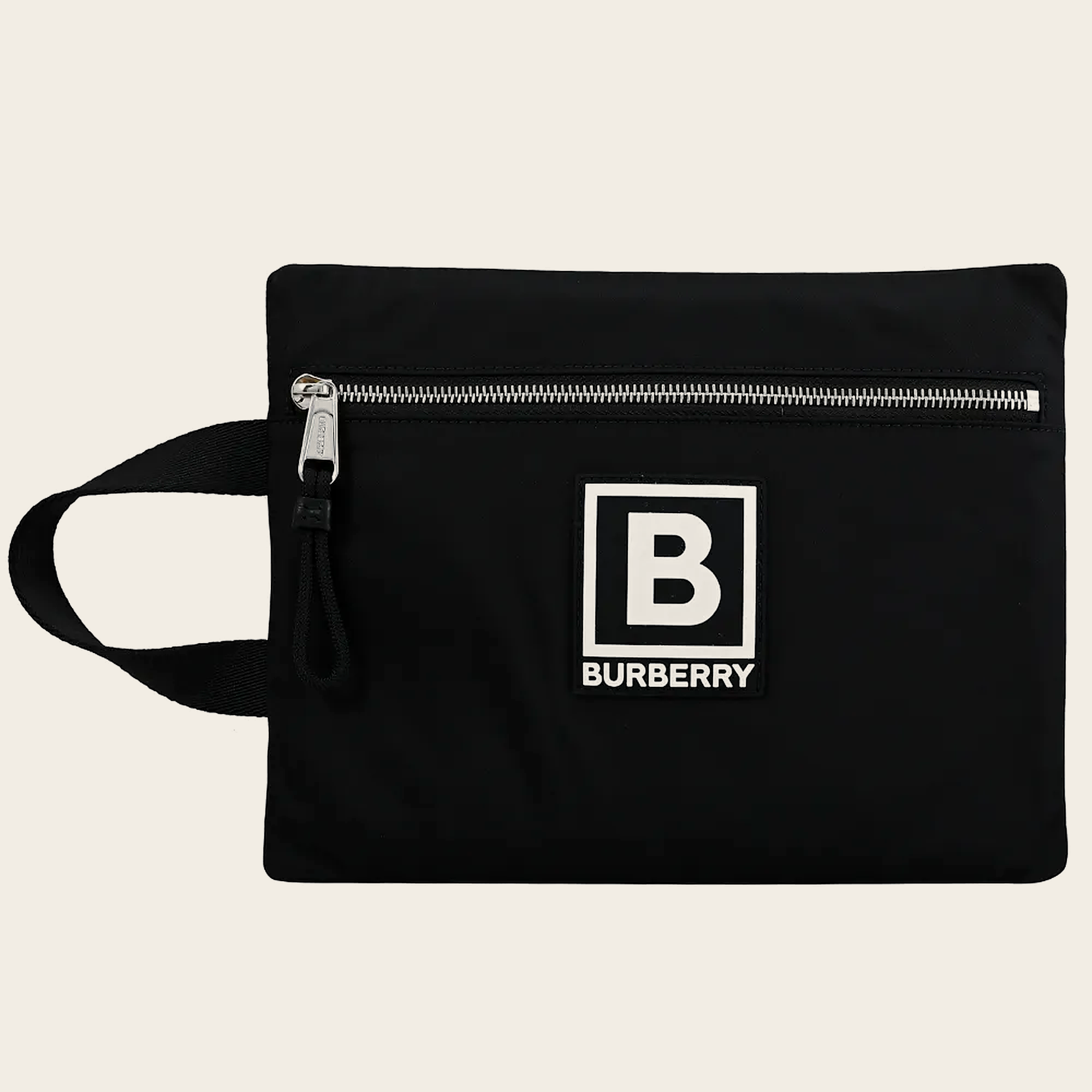 Burberry Handle Logo Pouch front view