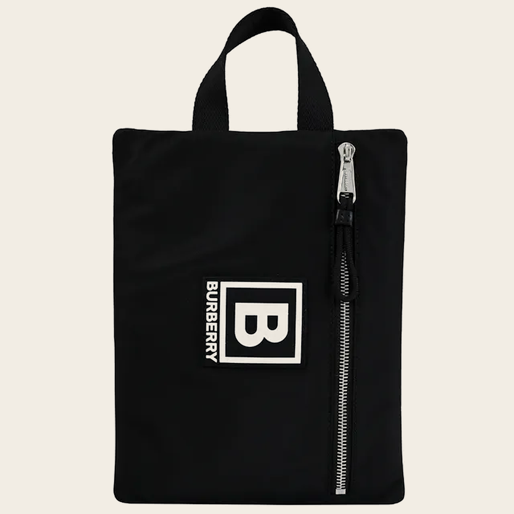 Burberry Handle Logo Pouch standing view