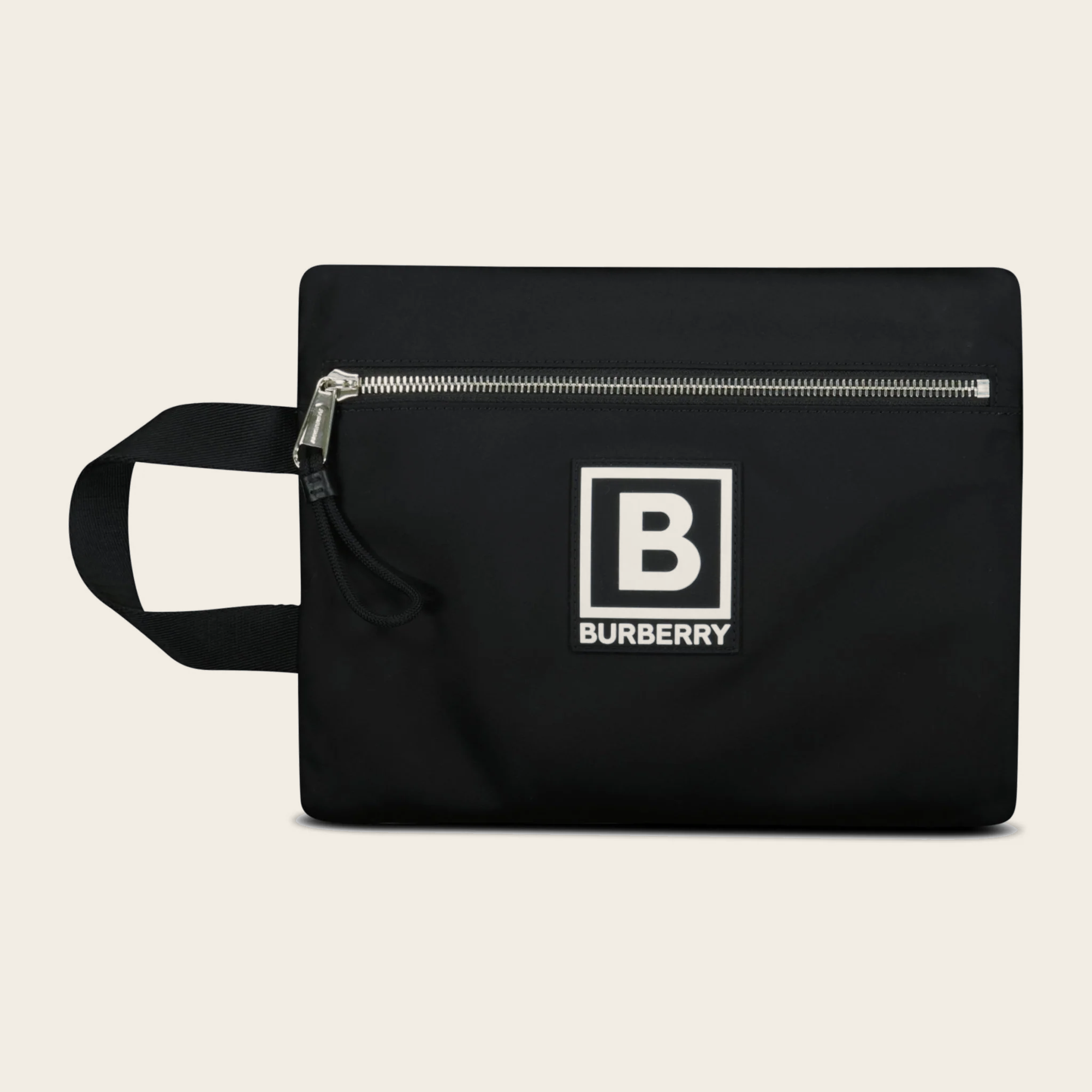 Burberry Handle Logo Pouch angled view
