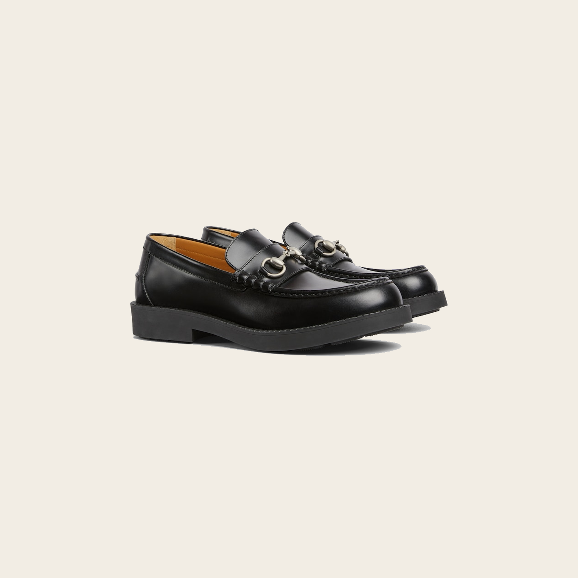 Gucci Horsebit Leather Loafers — Black