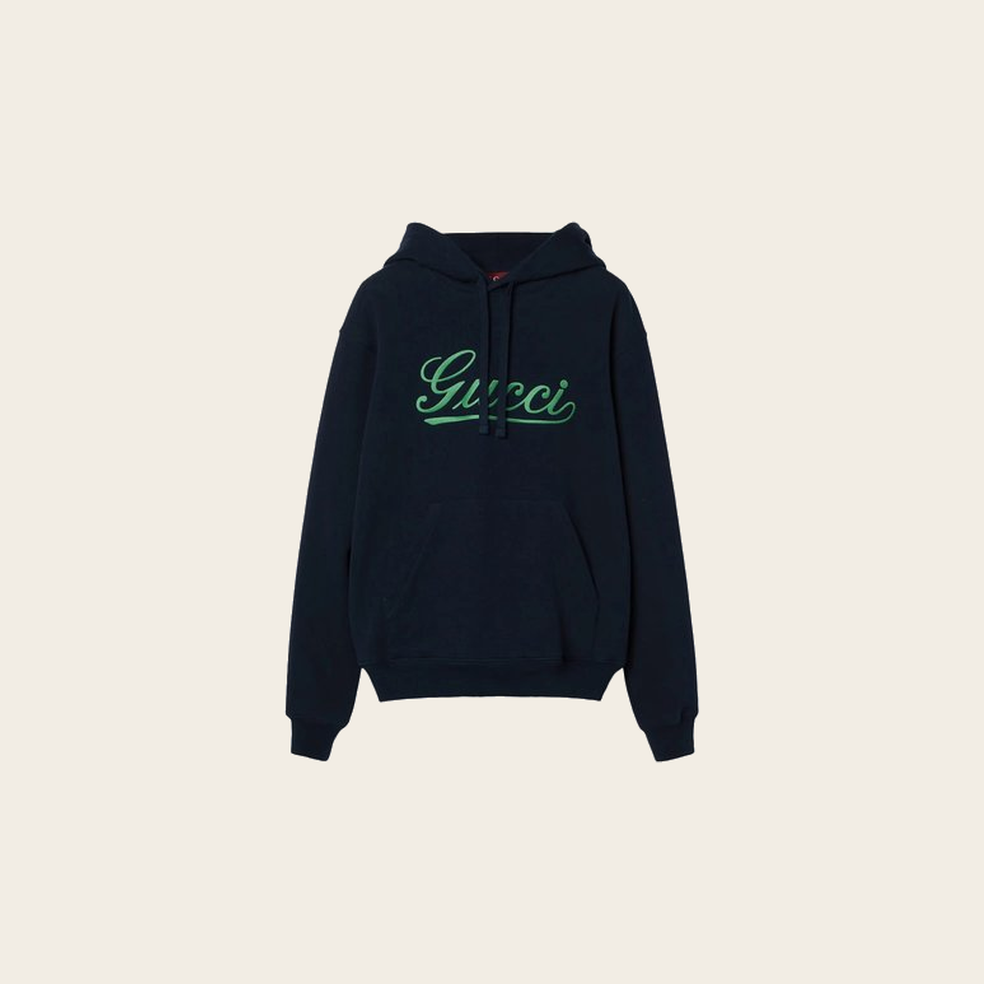 Gucci Script Logo Hoodie — Navy