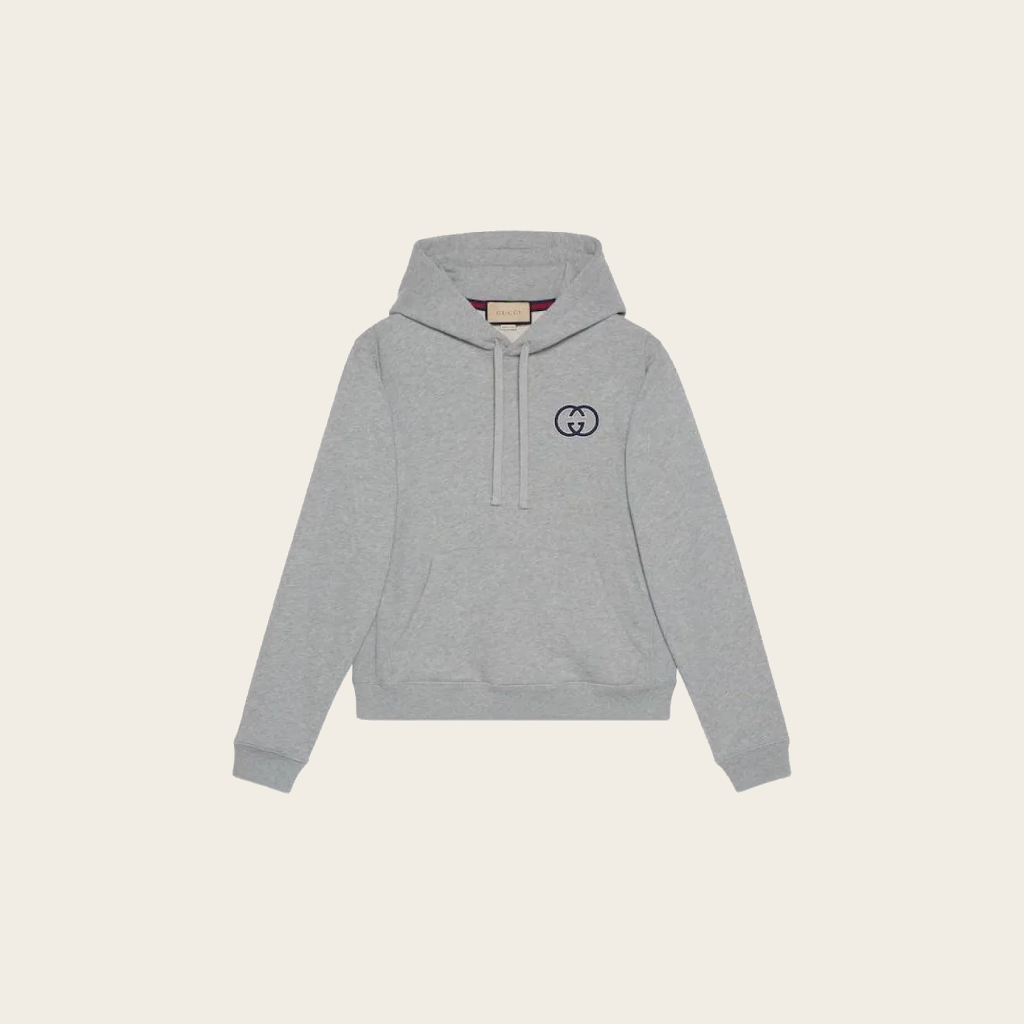 Gucci Interlocking G Hoodie — Grey