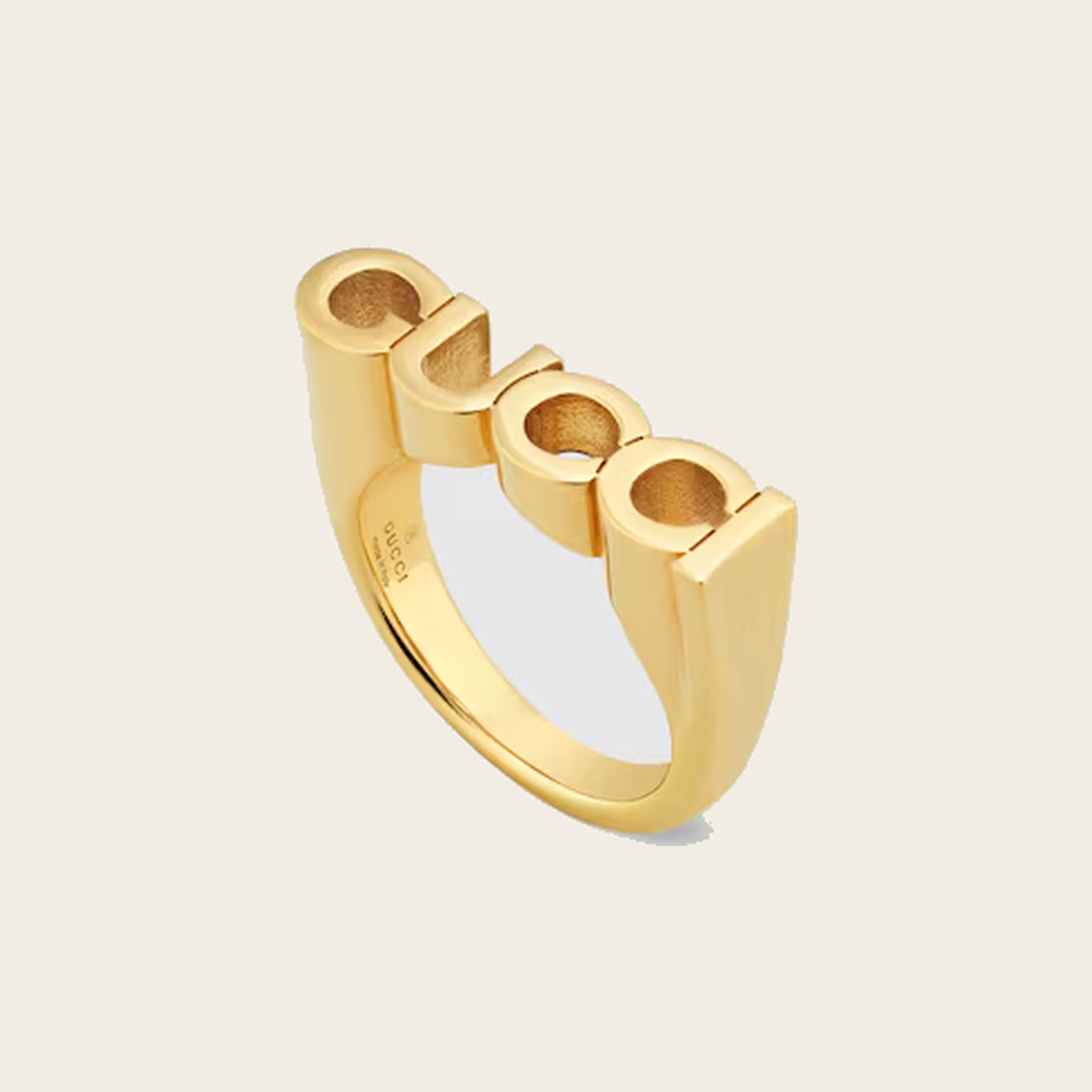 Gucci Logo Ring — Gold-Tone