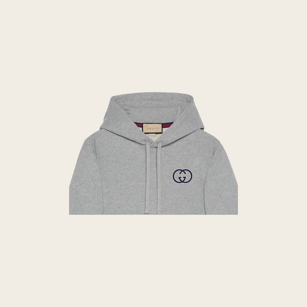 Gucci Interlocking G Hoodie — Grey