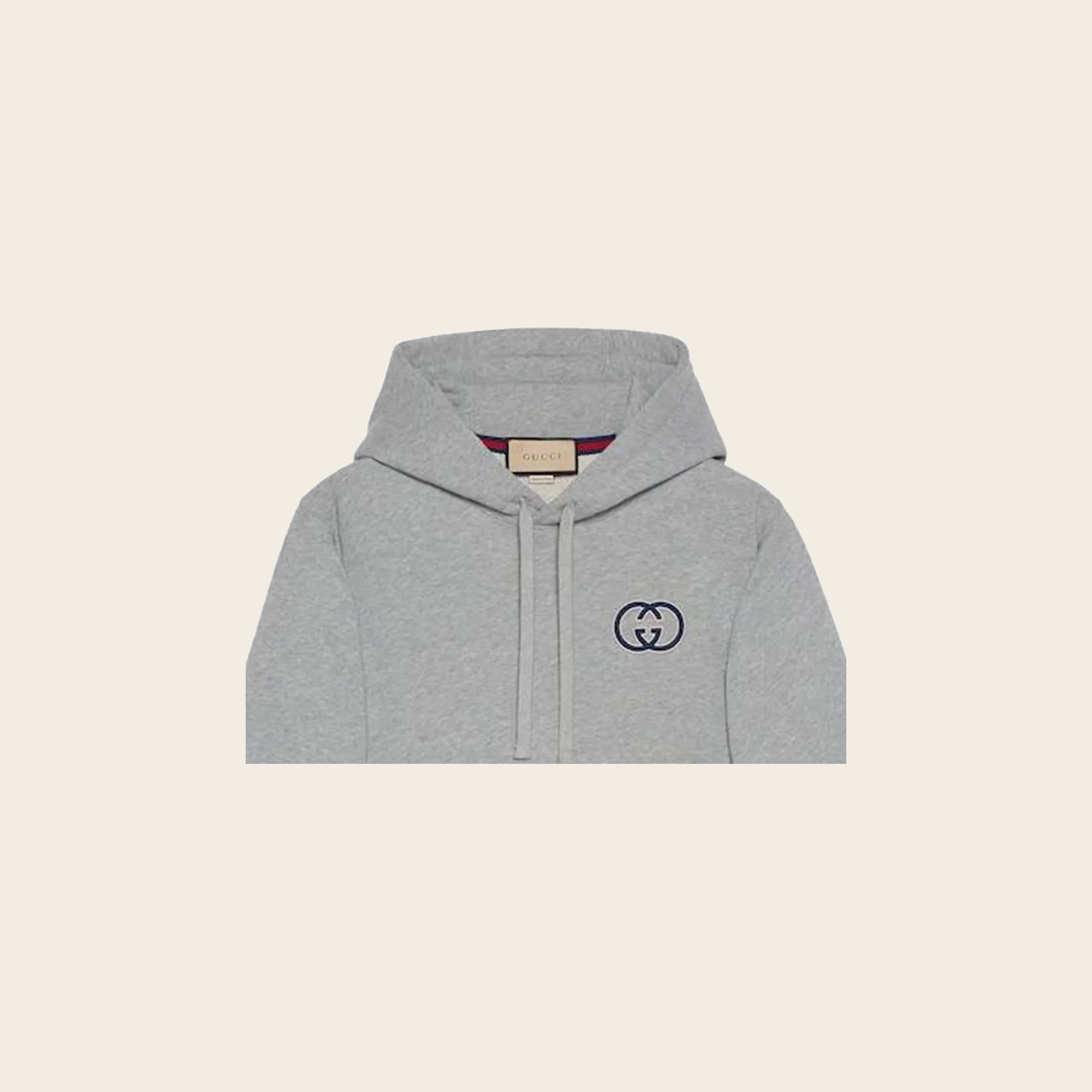 Gucci Interlocking G Hoodie — Grey