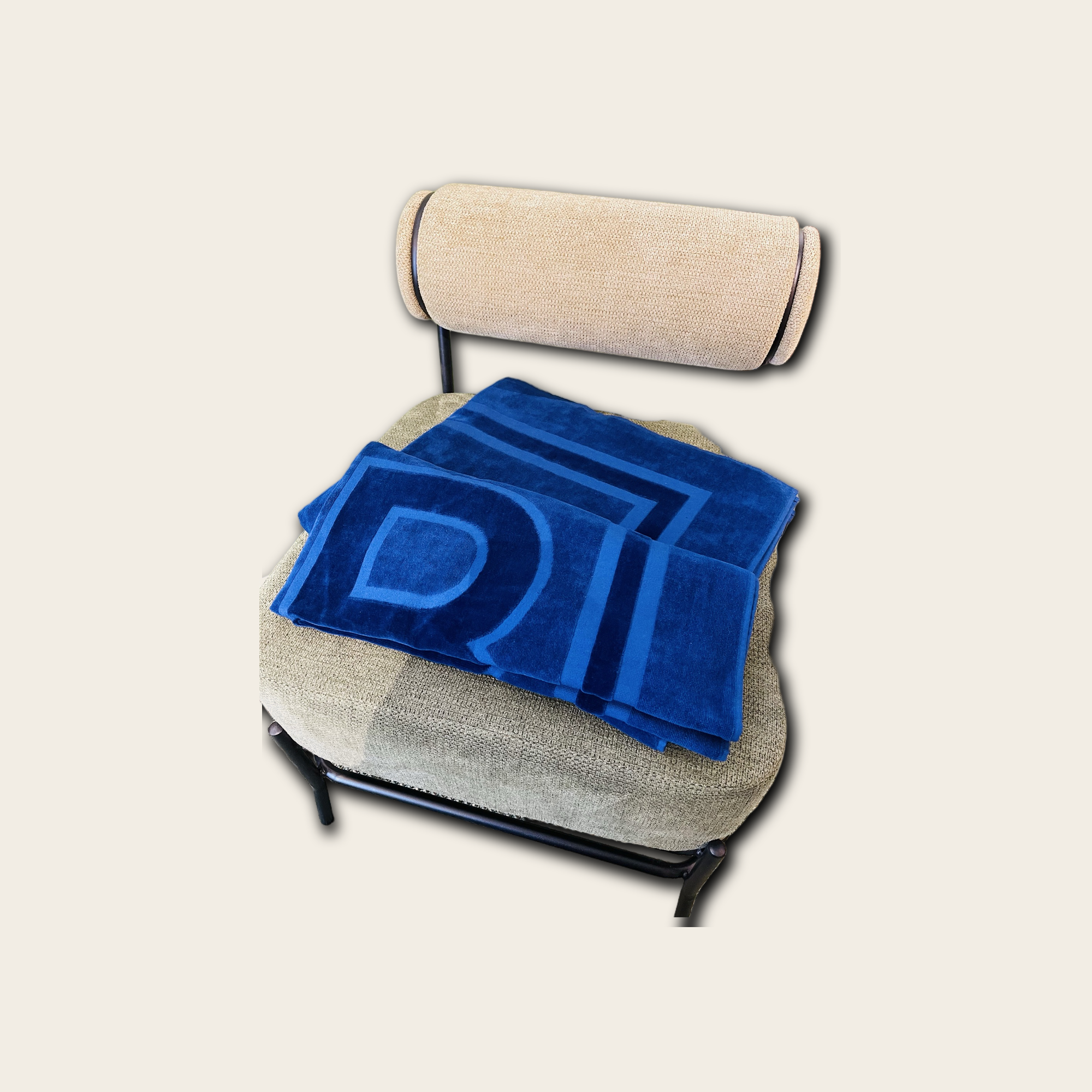 Balenciaga Navy BB Beach Towel