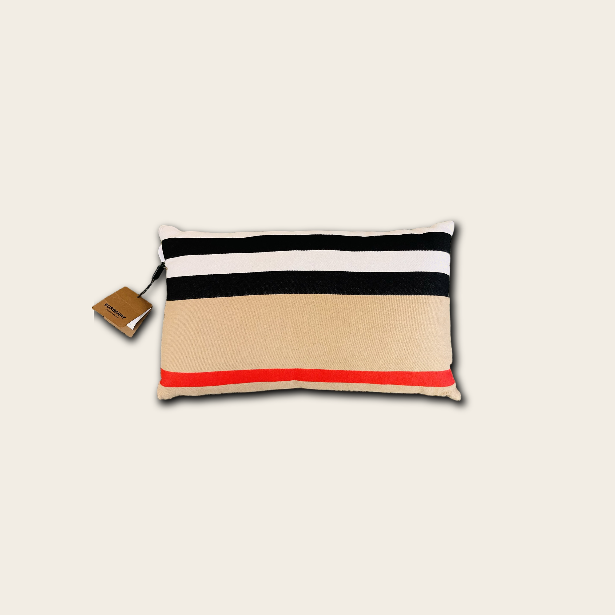 Burberry Striped Cotton Cushion
