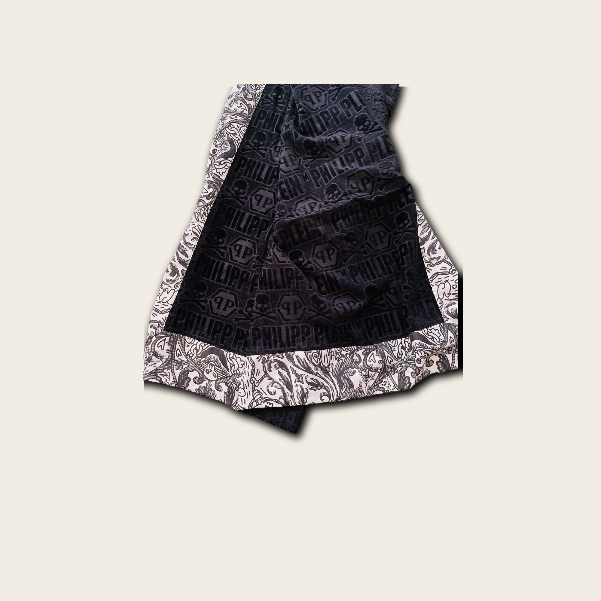 Philipp Plein Logo Black Towel